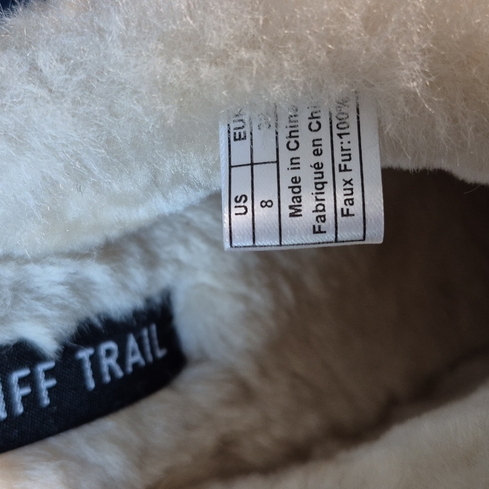 Banff Trail Tan Suede Faux Fur-Lined Slippers Size 8, New With Tags - Picture 5 of 12